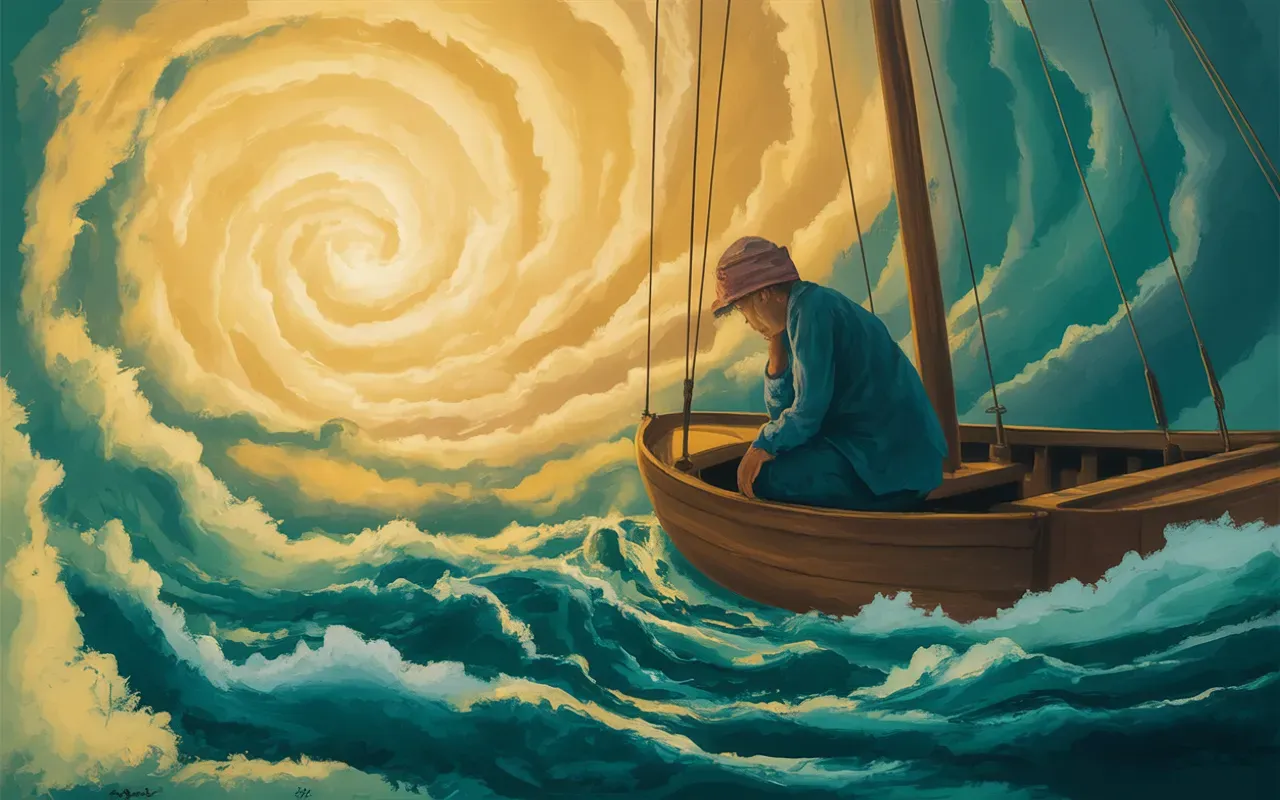 Person experiencing flying in plane over water dream