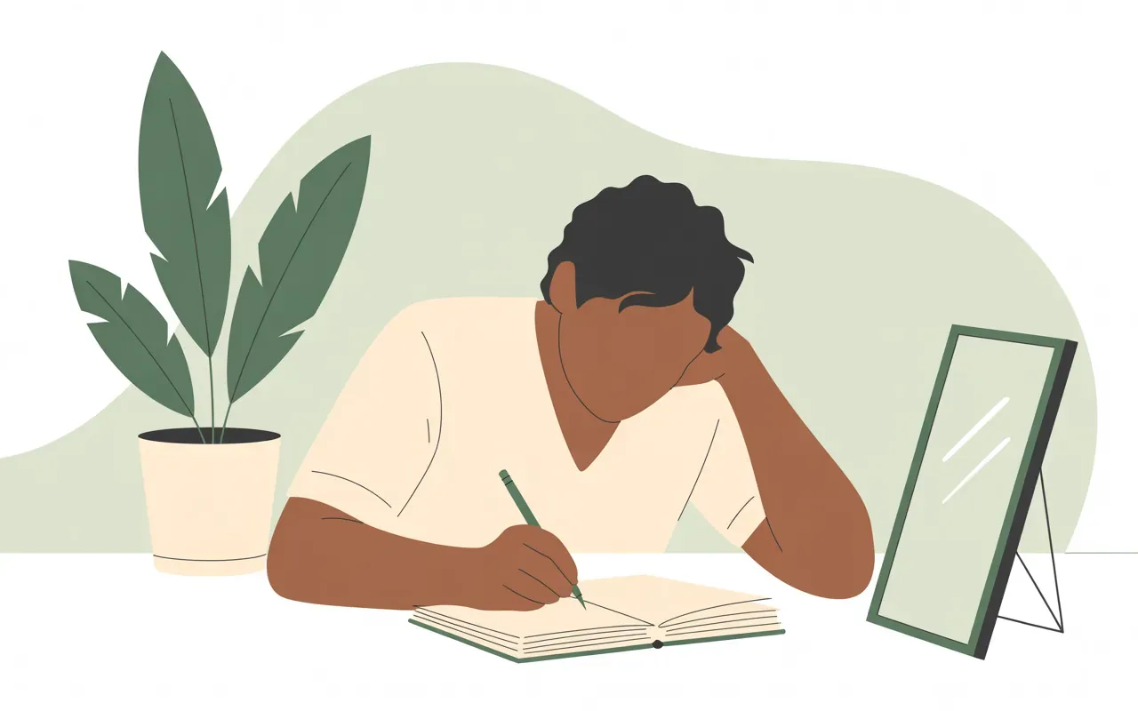 Journaling and reflection after a peeling wallpaper dream