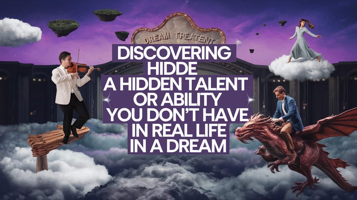 Discovering a Hidden Talent or Ability You Don't Have in Real Life in a Dream: Unveiling the Phantom Skills in the Dream Theater