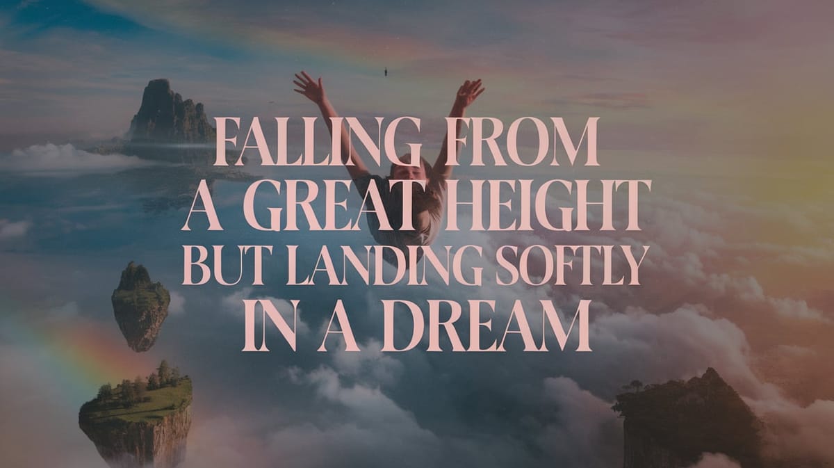 Falling from a Great Height but Landing Softly in a Dream