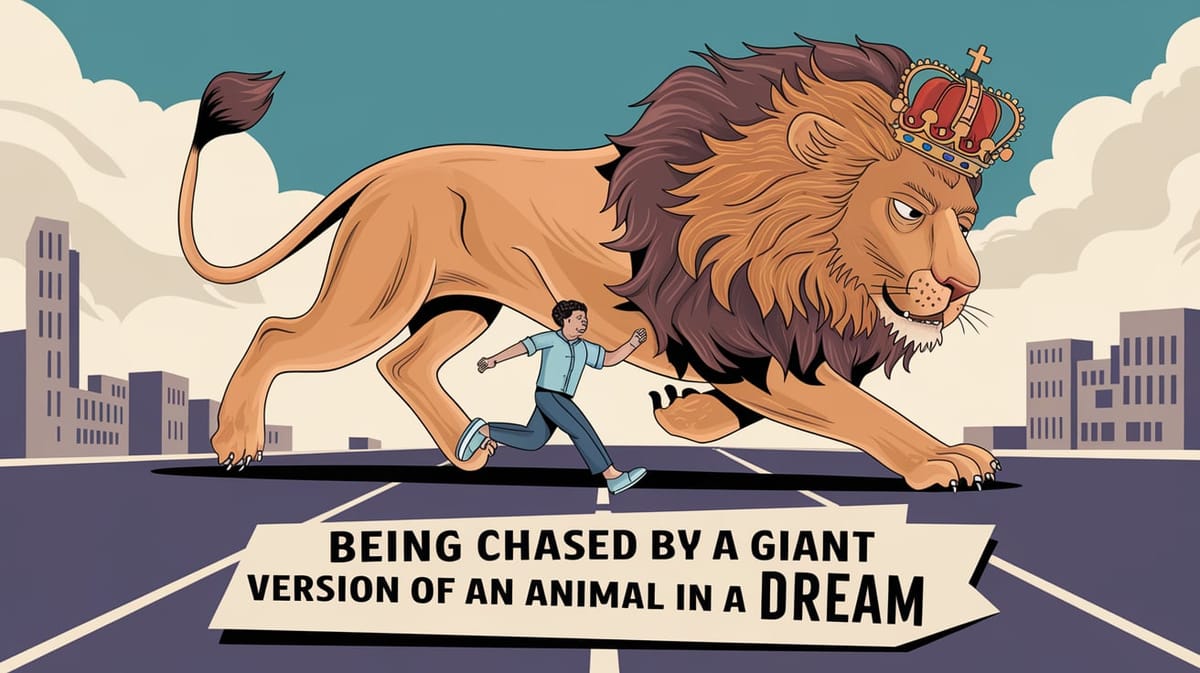 Spiritual Meaning of Being Chased by a Giant Version of an Animal in a Dream