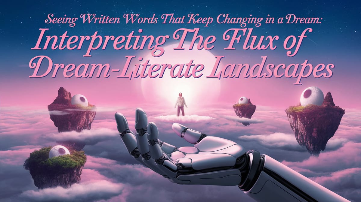 Seeing Written Words That Keep Changing in a Dream: Interpreting the Flux of Dream-Literate Landscapes