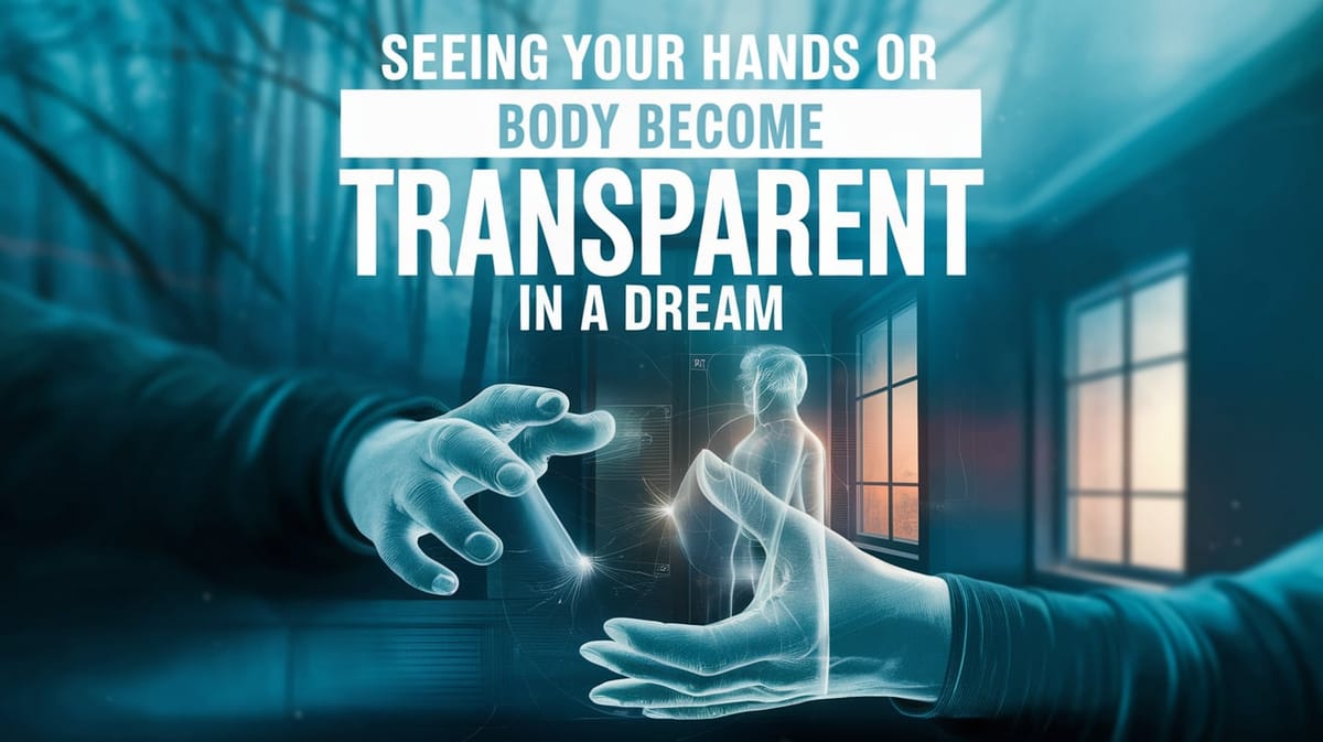 Seeing Your Hands or Body Become Transparent in a Dream: Unveiling the Transparence of Dream Symbolism